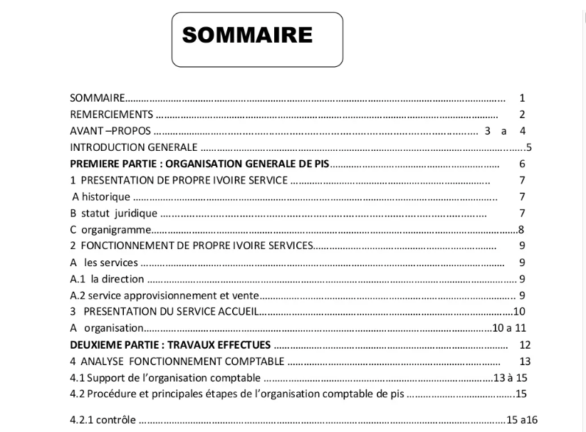 Créer le plan d’un rapport de stage avec Word